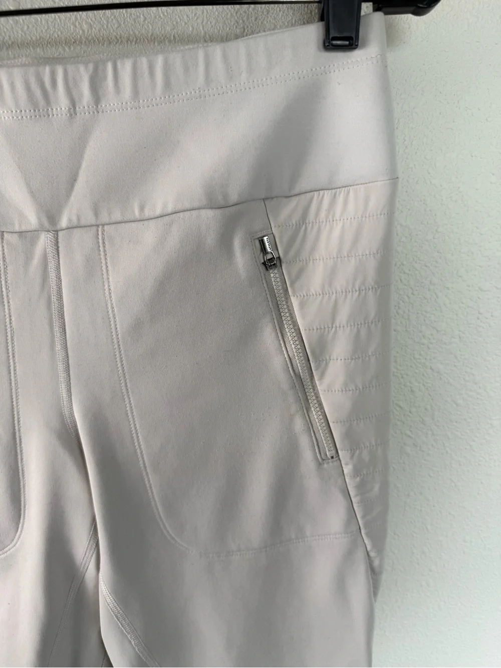 Athleta Peak Hybrid Fleece Tight Pant Birch Grey Winter Sport Ski Women’s Medium